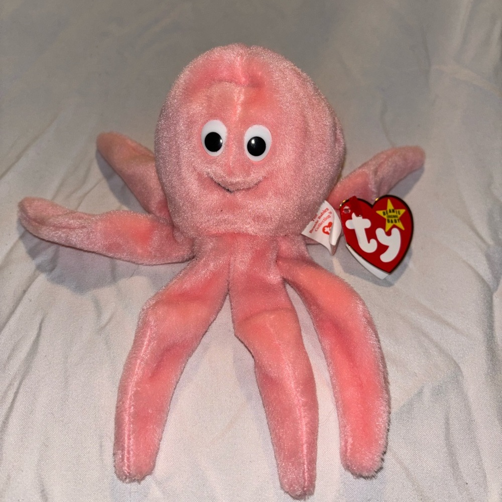 Vintage Ty Beanie Baby Octopus. Inky. 1994.